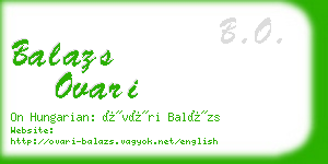 balazs ovari business card